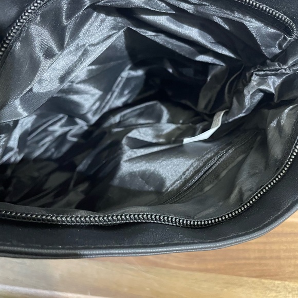 NWT Quilted Black Leather Crossbody Bag Vintage Diamond Stitch Shoulder Purse - Picture 8 of 16